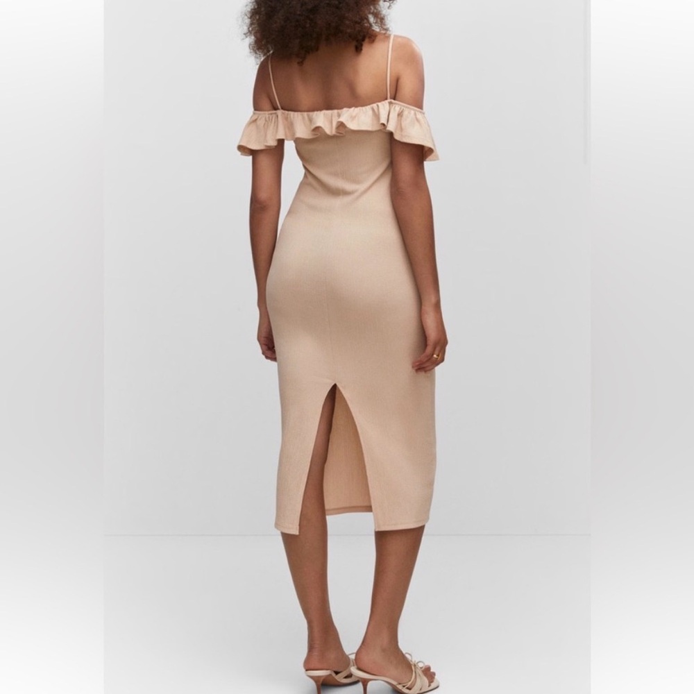 Mango Ruffle Midi Dress - NWT - Picture 4 of 6